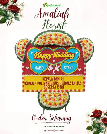 Papan Bunga Pernikahan Selat Lancang